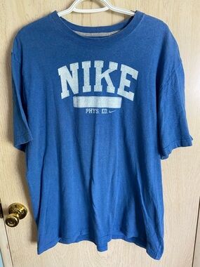 NIKE The Athletic Dept Vintage Blue T-Shirt Sz XL